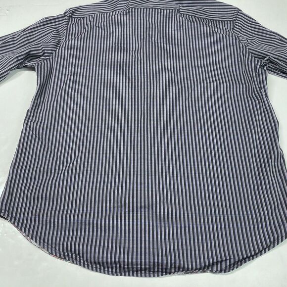 Robert Graham Button Up Shirt Mens XL Classic Fit Blue/Black Striped Long Sleeve - Picture 7 of 9